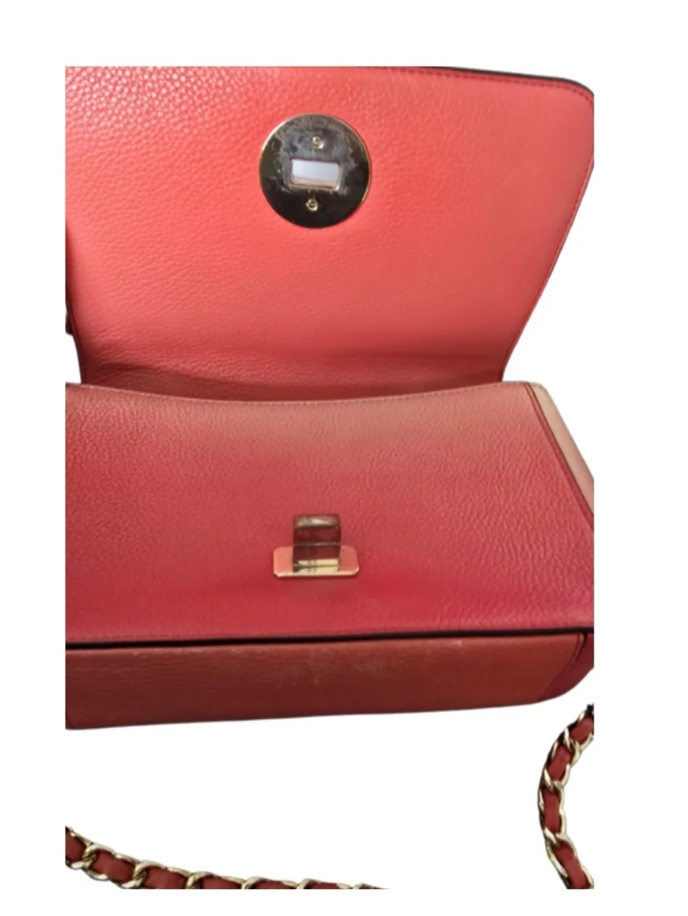 TORY BURCH Dégradé Mercer Adjustable Shoulder Bag Gradient Pink Red Gold Chain
